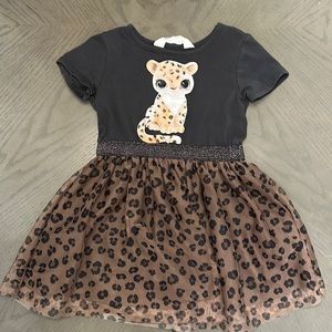 H&M girls 2T leopard tulle dress